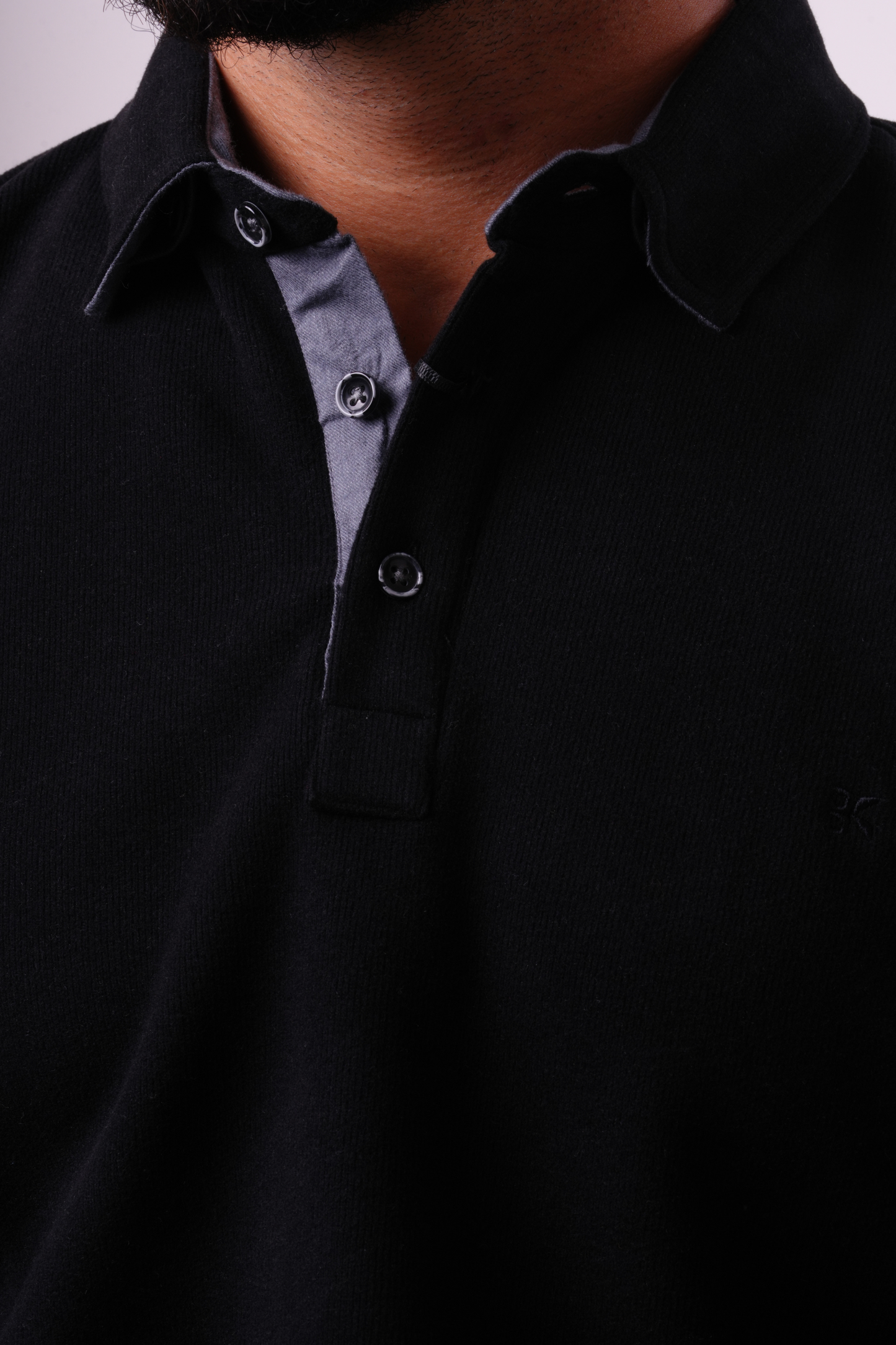 Signature Knit Polo - Black