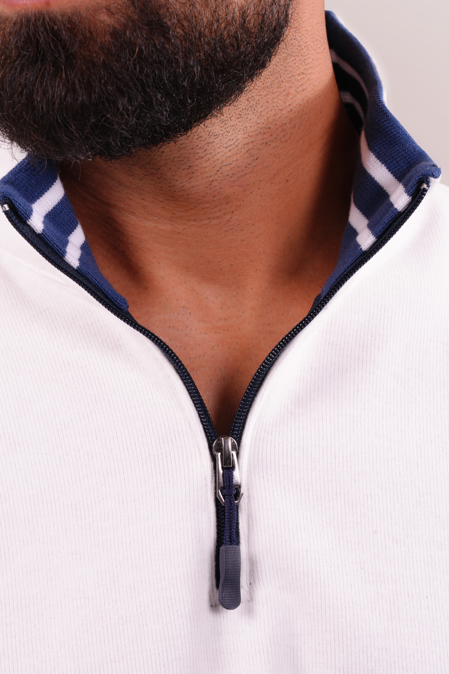 Half-Zip Sweater - White