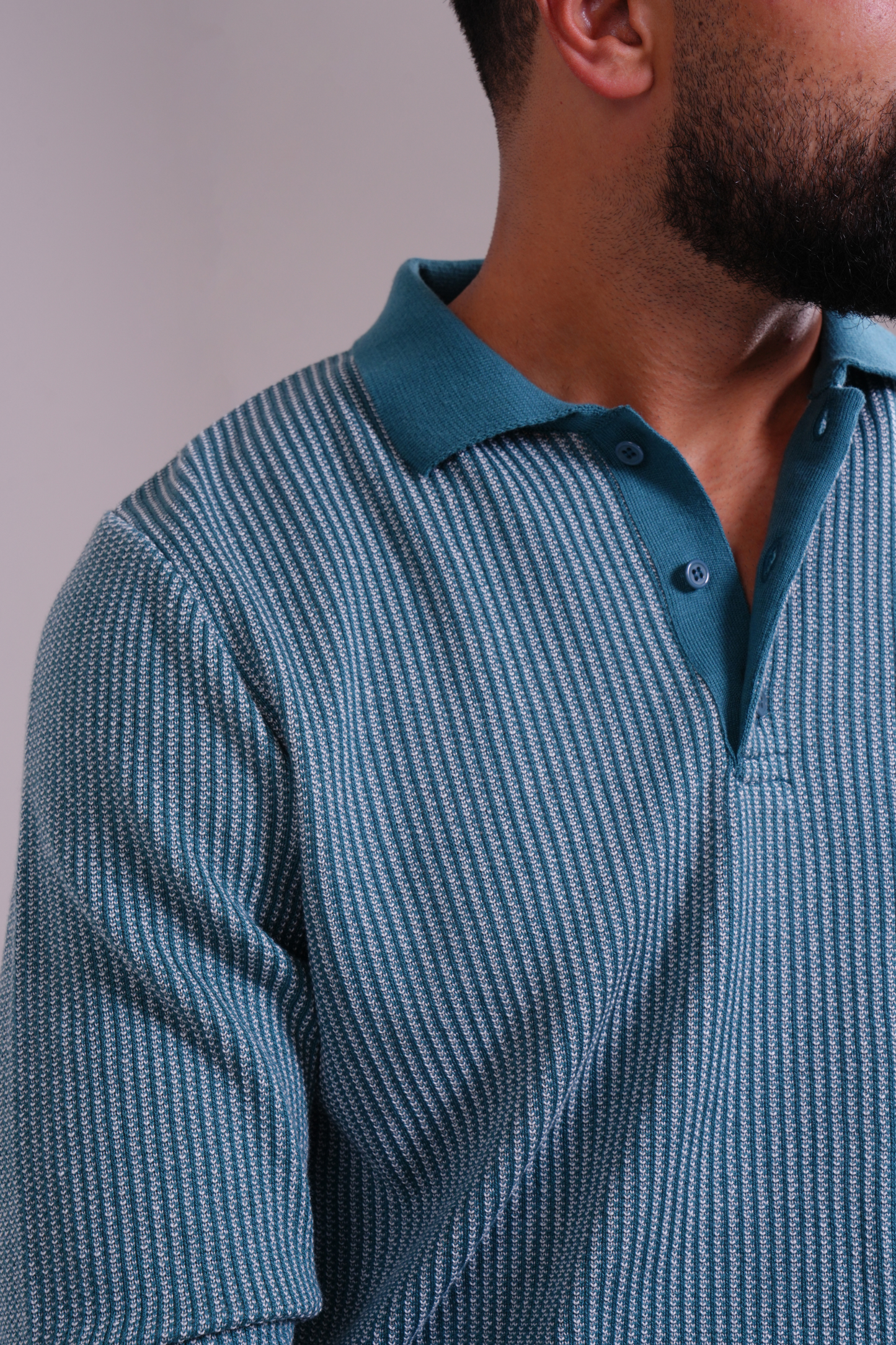 Classic Waffle Polo - Teal