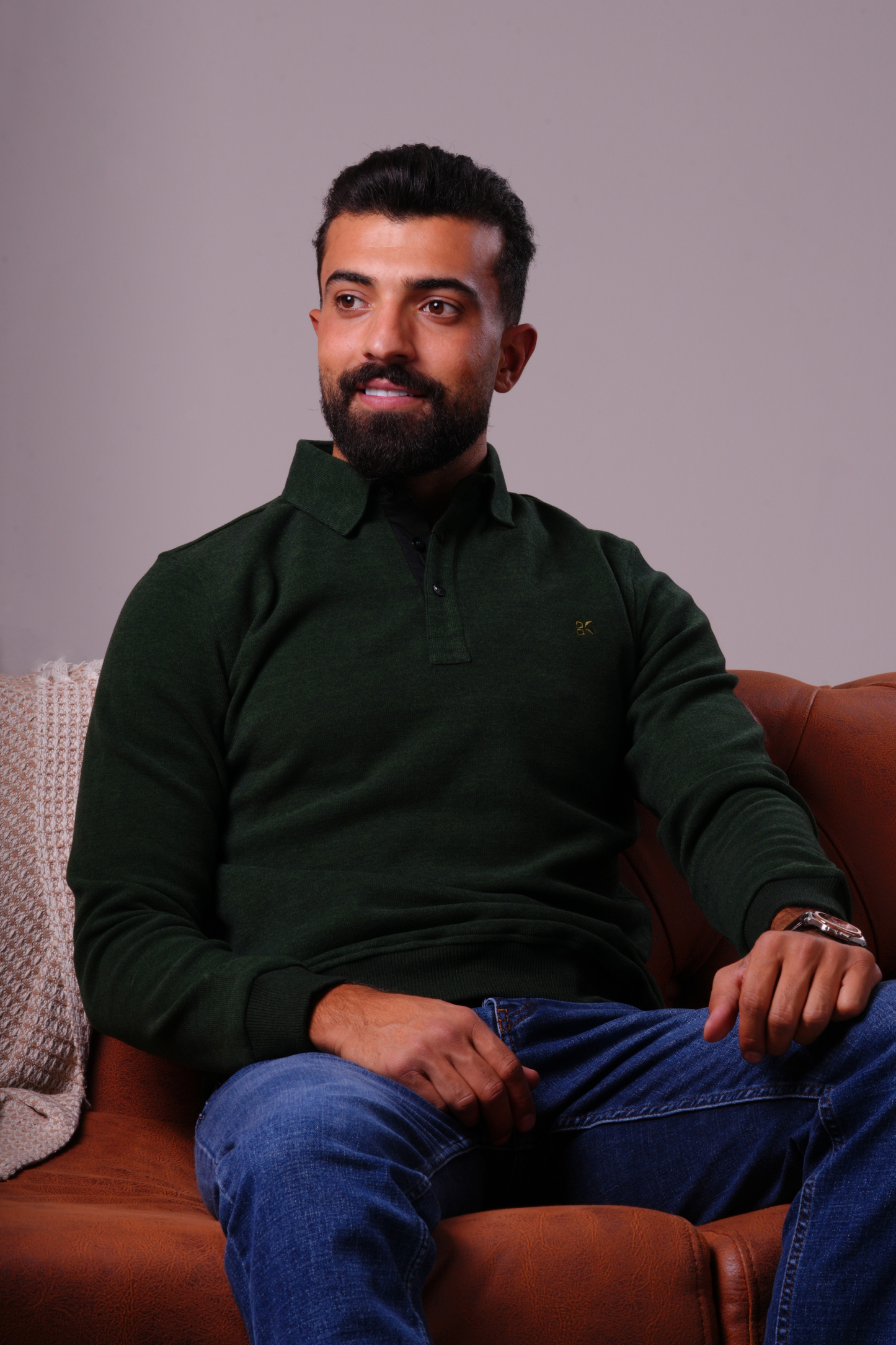 Signature Knit Polo - Green