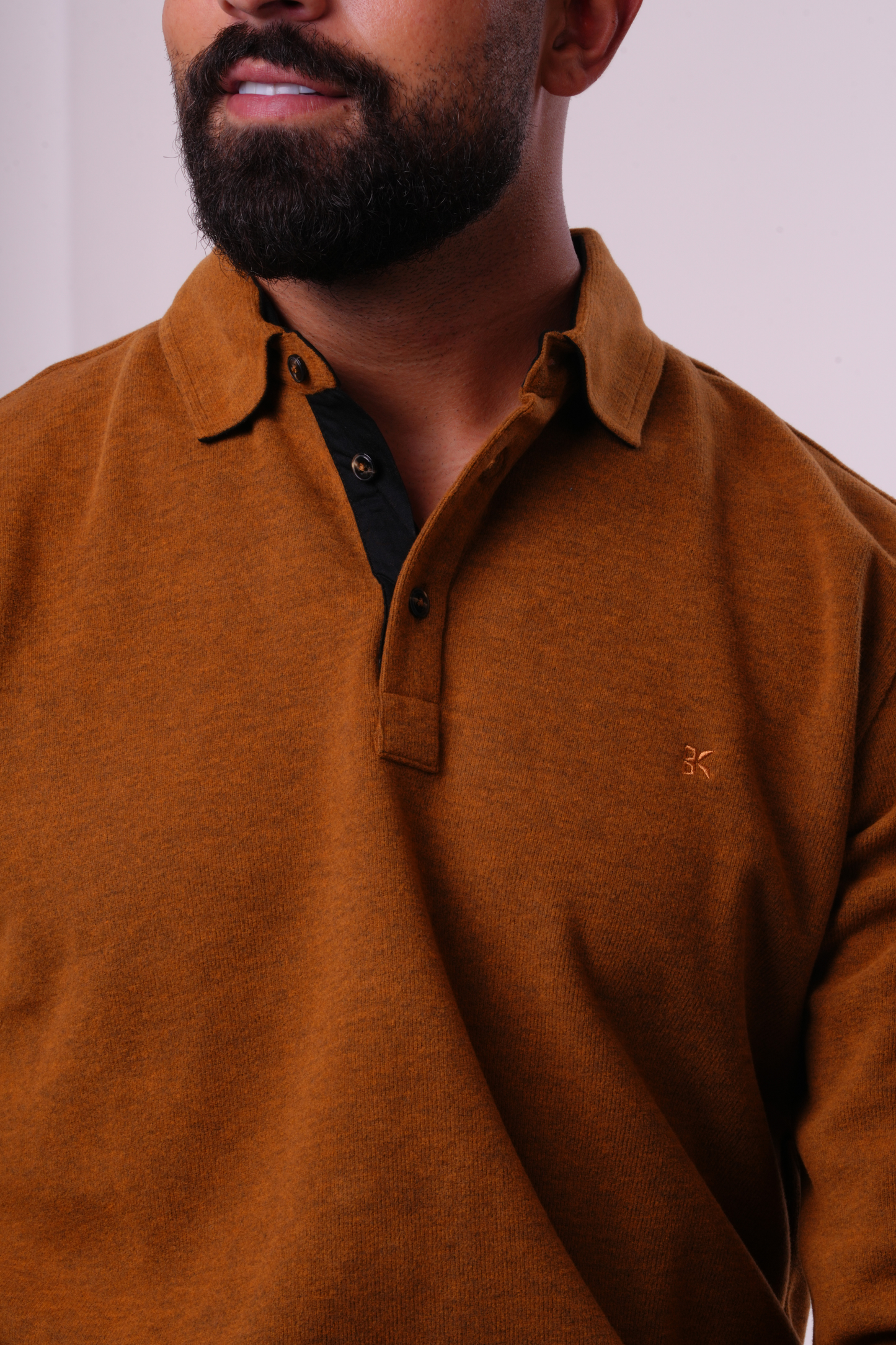 Signature Knit Polo - Caramel