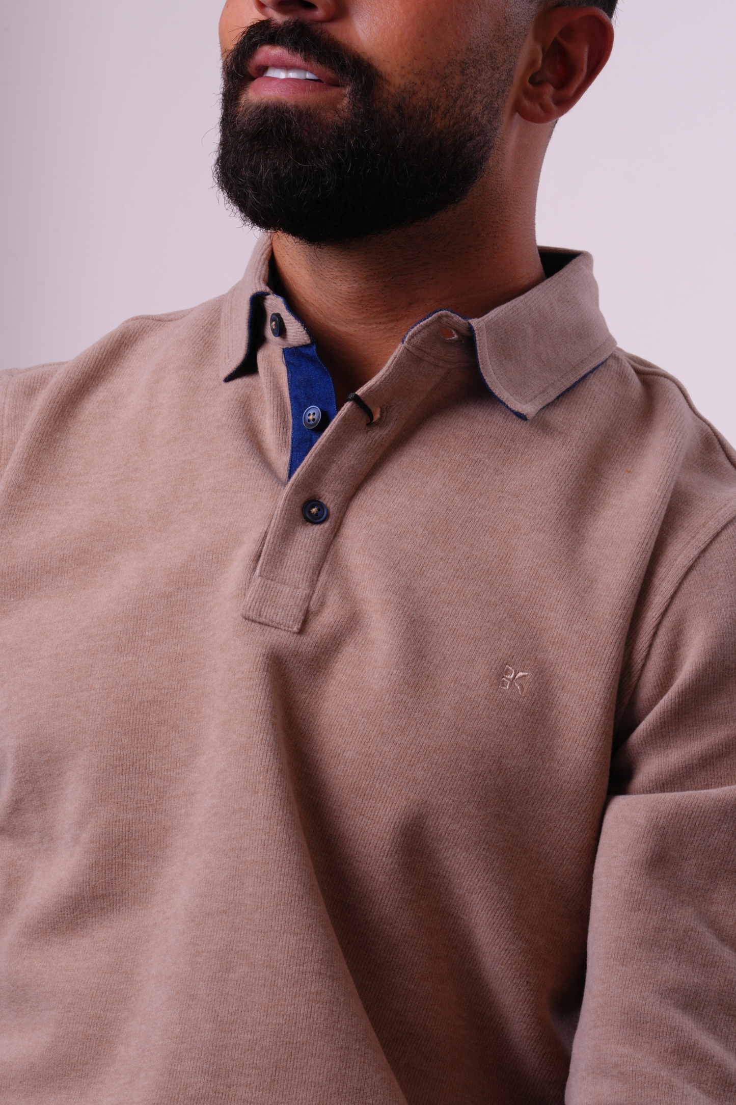Signature Knit Polo - Beige