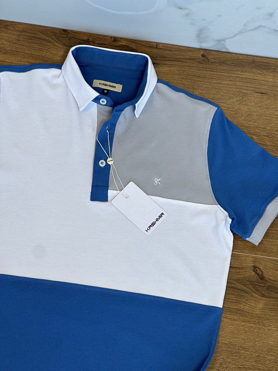 Tritone Polo - Blue/Grey