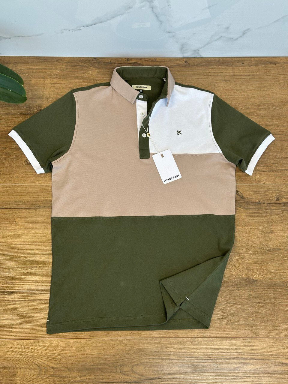 Tritone Polo - Olive/Beij