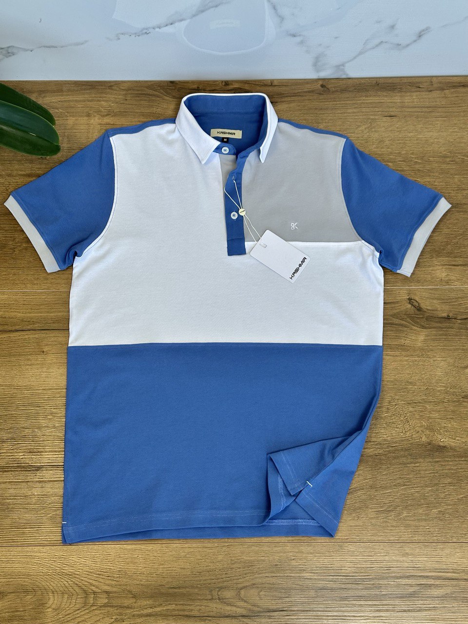 Tritone Polo - Blue/Grey