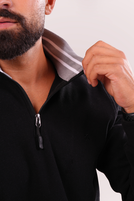 Half-Zip Sweater - Black