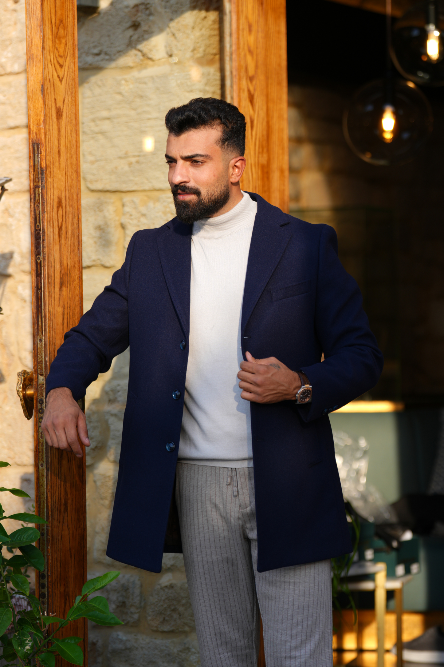 Regal Crest Coat - Navy