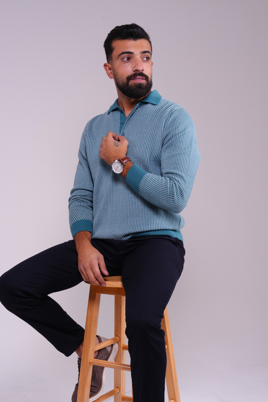 Classic Waffle Polo - Teal