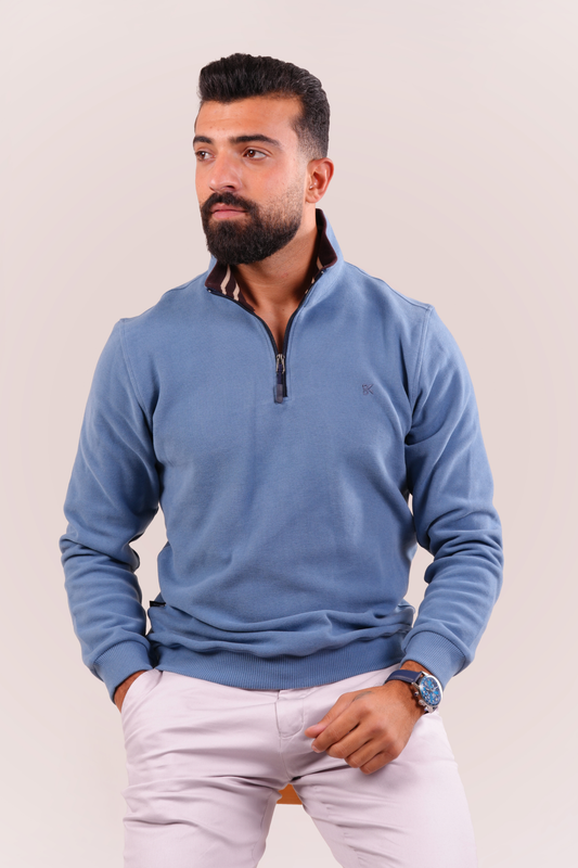 Half-Zip Sweater - Blue