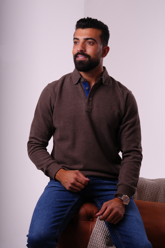 Signature Knit Polo - Cafe