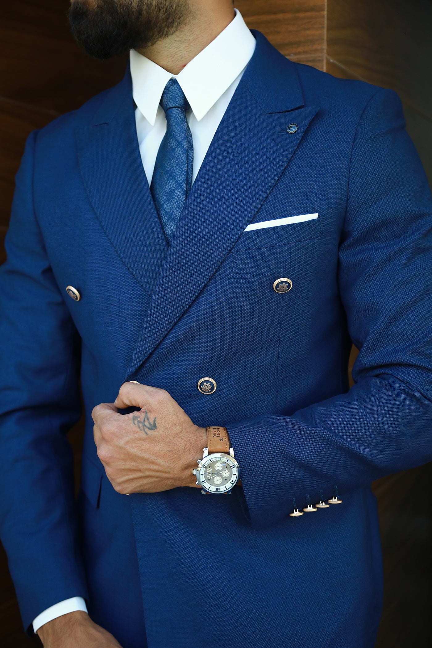 Double Breasted Suit - Navy