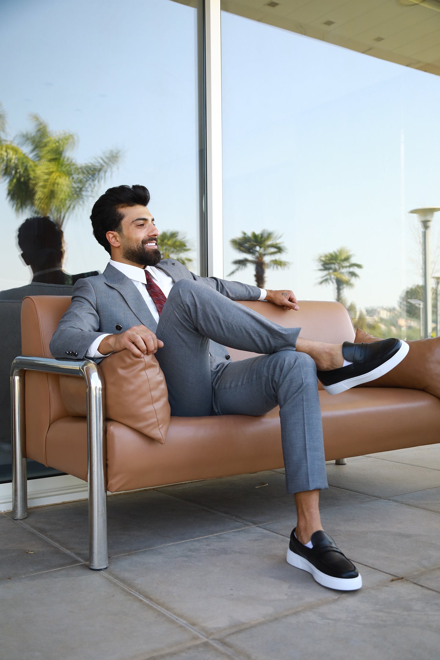 Double Breasted Suit - Grey