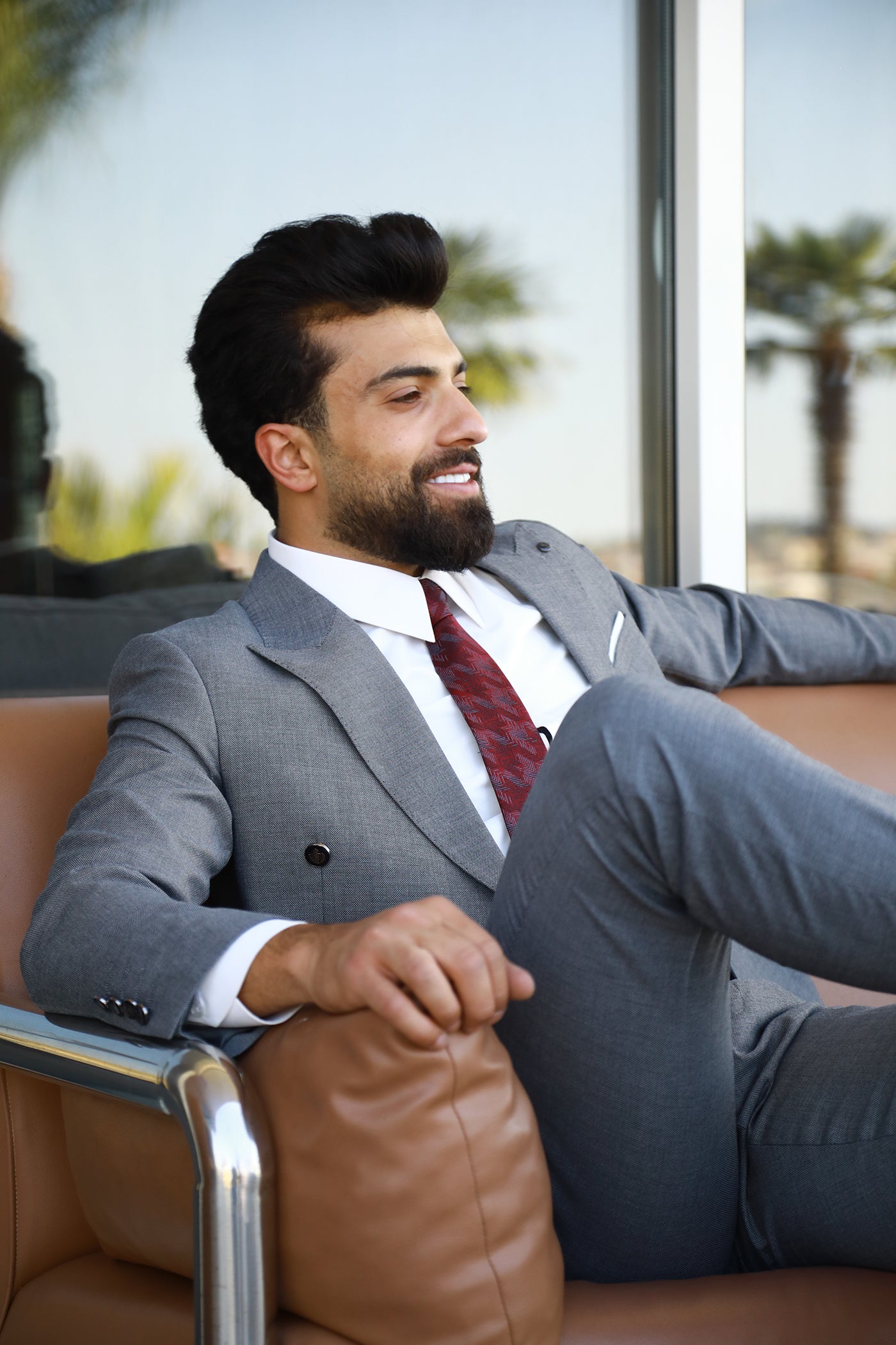 Double Breasted Suit - Grey
