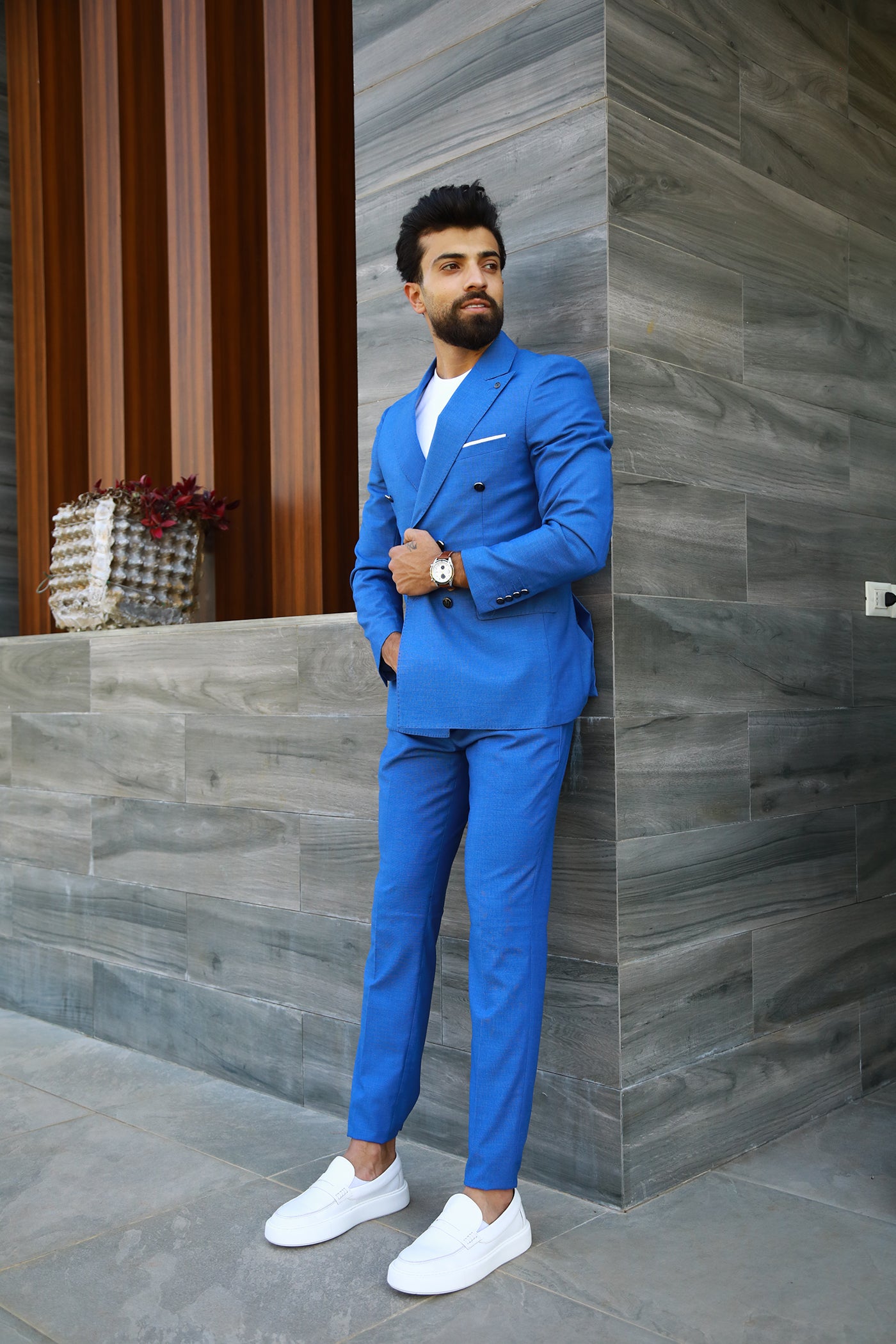 Double Breasted Suit - Indigo