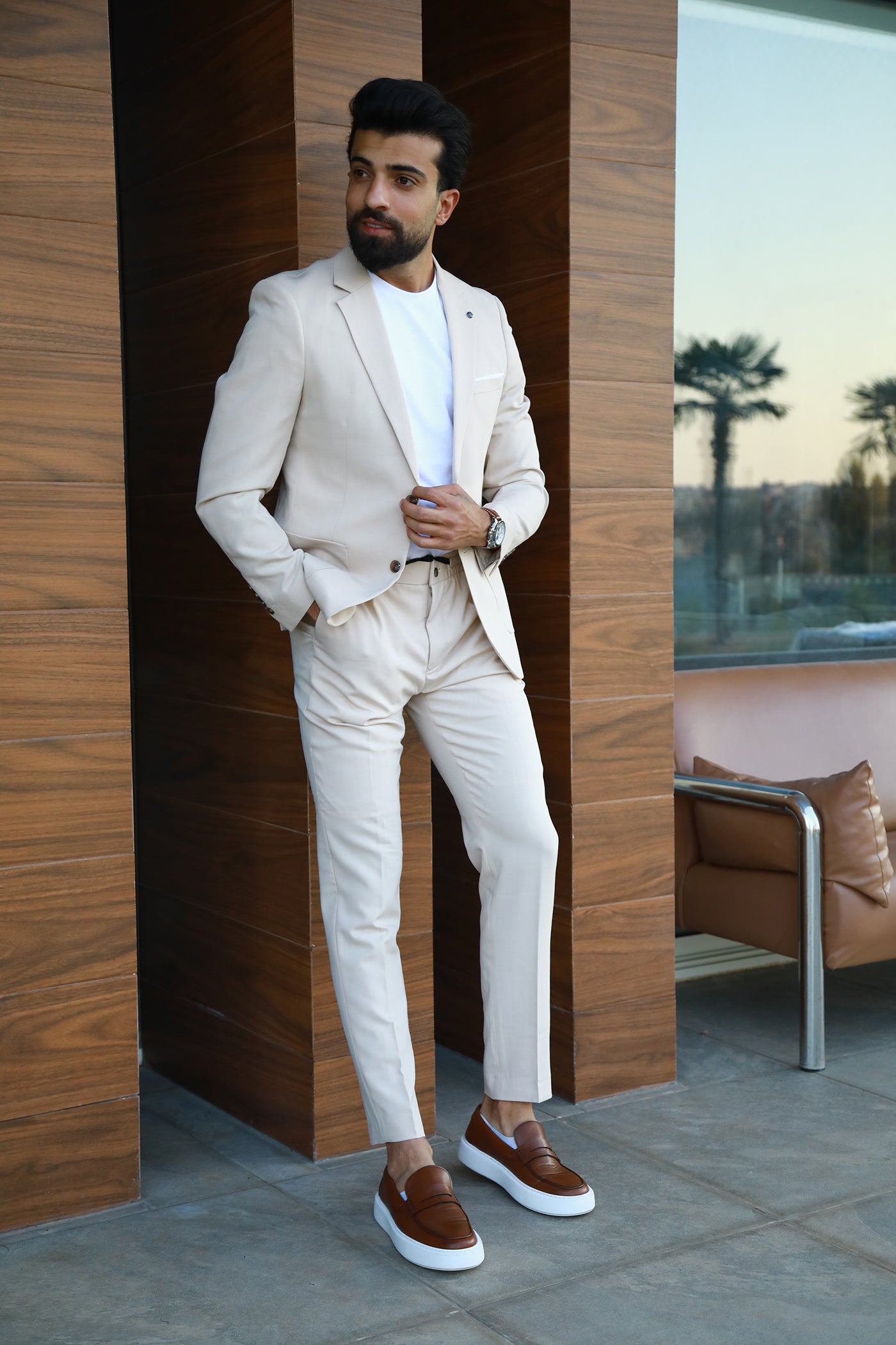 Comfy Travel Suit - Beige