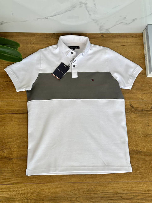 Breeze Polo - White/dark-grey