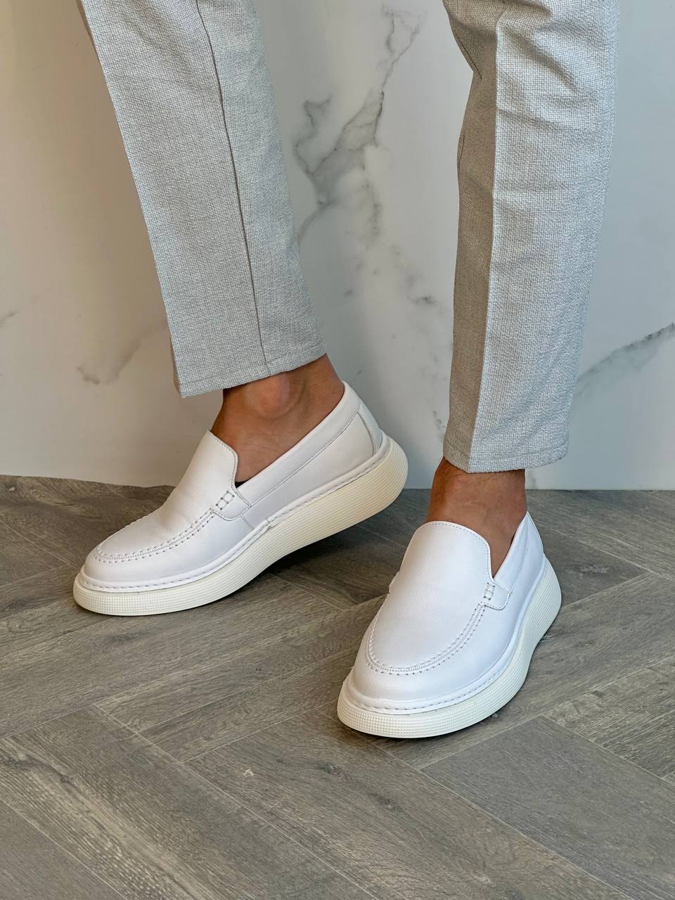 Urban Luxe Moccasins - White
