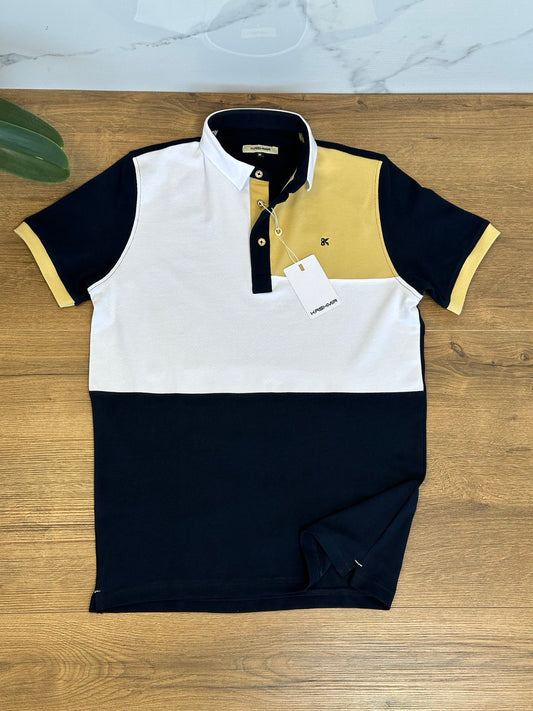 Tritone Polo - Yellow/Navy