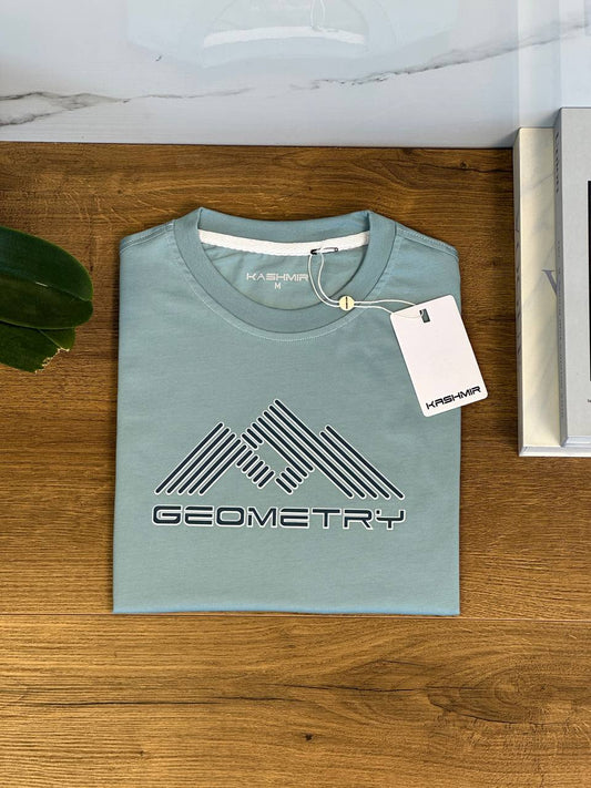 Geometric T shirt - Blue