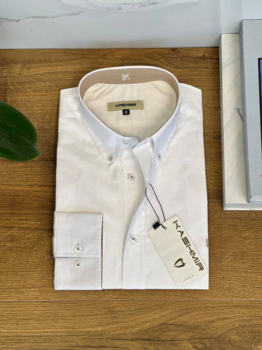 Kashmir Shirt - White/Beij