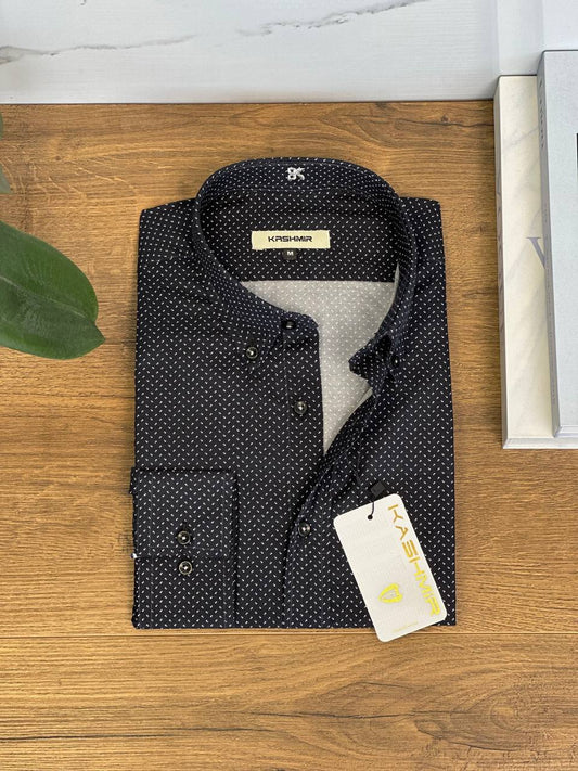 Kashmir Shirt - Dotted Black