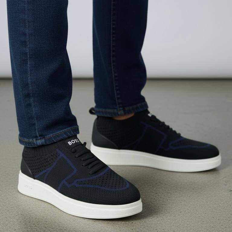 Aero-Knit Flex Sneakers – Black